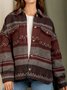 Ethnisch Schalkragen Lässig Jacke