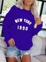 Textbriefe Rundhals Lässig Sweatshirt