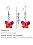 Schmetterling Kristall Party Baumeln Ohrringe