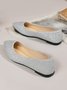 Damen minimalistisch Glitzernd Spitz Flache Schuhe