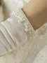 Elegant Nachgemachte Perle Satin Party Handschuhe