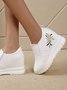 Lässig Geblümt Stickerei Slip On Innerhalb Schuhe