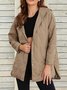 Lässig Unifarben Kapuze Jacke