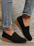 Damen minimalistisch Atmungsaktiv Textil Bequem Keilabsatz Slip On Schuhe