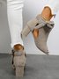 Schleife Seite Cut-Out Fashion Sandalen mit klobigem Absatz Stiefelette