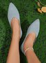 Damen minimalistisch Hochelastisch Textil Lässig Flache Schuhe