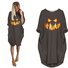 Rundhals Weit Halloween Freizeitkleid