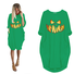 Rundhals Weit Halloween Freizeitkleid