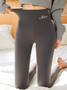 Fest Elegant Fluff/Granular-Fleece-Stoff Legging