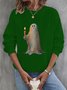Weit Lässig Sweatshirt