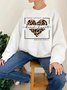 Lässig Rundhals Sweatshirt
