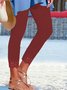 Damen Unifarben Lässig Alle Jahreszeiten Lang Leggings