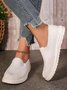Damen minimalistisch Lässig Slip On Flyknit Sneakers