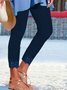 Damen Unifarben Lässig Alle Jahreszeiten Lang Leggings