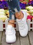 Damen minimalistisch Lässig Ausgehöhlt Schnürung Skate-Schuhe