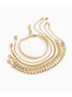 Damen minimalistisch Strass Kettenarmbänder Sets