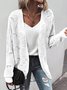 Weit Unifarben Sonstiges Lässig Strickjacke