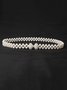 Elegant Strass Faux Perle Elastische Taille Gürtel