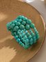 Elegant Irregulär Faux Perle Türkis Perlen Arm Wickeln Kette