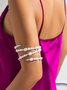 Elegant Irregulär Faux Perle Türkis Perlen Arm Wickeln Kette