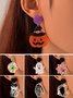 Halloween Kartoon Kürbis Katze Acryl Baumeln Ohrringe