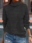 Sonstiges Unifarben Weit Lässig Sweatshirt