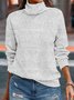 Sonstiges Unifarben Weit Lässig Sweatshirt