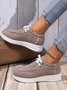 Damen Lässig Schnürung Plateau Halbschuhe