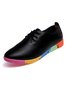Damen Bequem Multifarben Sohle Schnürschuhe