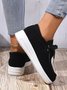 Damen Lässig Schnürung Plateau Halbschuhe