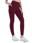 Damen Lässig Unifarben Alle Jahreszeiten Tasche Patchwork Knöchelhose Leggings