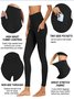 Damen Lässig Unifarben Alle Jahreszeiten Tasche Patchwork Knöchelhose Leggings