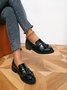Schwarz Quaste Pendeln Halbschuhe