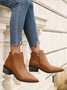 Retro Blockabsatz Klassisch Stiefelette