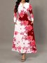 Rundhals Elegant Regelmäßige Passform Kleid
