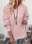 Kapuze Acryl Unifarben Lässig Pullover