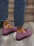 Damen Lässig Gerippt Fliegen-Stricken Stoff Slip On Schuhe