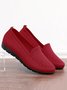 Damen Lässig Gerippt Fliegen-Stricken Stoff Slip On Schuhe