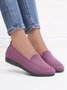 Damen Lässig Gerippt Fliegen-Stricken Stoff Slip On Schuhe