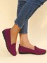 Damen Lässig Gerippt Fliegen-Stricken Stoff Slip On Schuhe