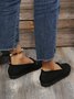 Damen Lässig Gerippt Fliegen-Stricken Stoff Slip On Schuhe