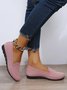 Damen Lässig Gerippt Fliegen-Stricken Stoff Slip On Schuhe