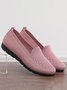 Damen Lässig Gerippt Fliegen-Stricken Stoff Slip On Schuhe