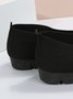 Damen Lässig Gerippt Fliegen-Stricken Stoff Slip On Schuhe