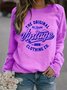 Weit Lässig Rundhals Sweatshirt