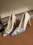 Elegant Geblümt Satin Stiletto-Absatz Pumps