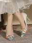 Elegant Geblümt Satin Stiletto-Absatz Pumps