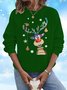 Weihnachten Elch Weit Lässig Sweatshirt
