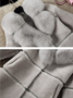 Regelmäßige Passform Elegant Fluff/Granular-Fleece-Stoff Unifarben Leder & Kunstleder