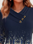 Schnalle Ethnisch Weit Lässig T-Shirt